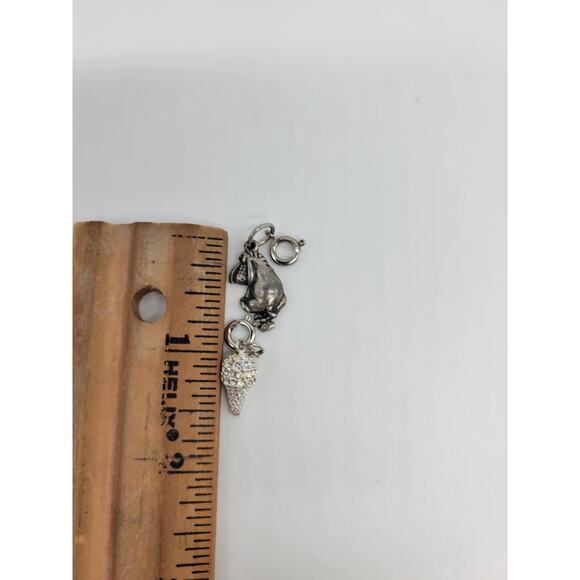 Ice Cream Cone & Eyeore Charm Pendant Bracelet Fashion Jewelry - Picture 3 of 3